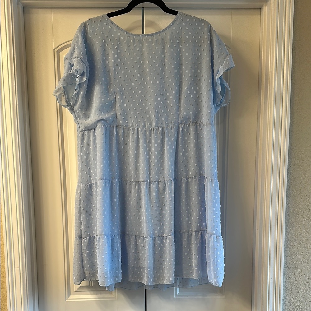 Light Blue Tiered Dress